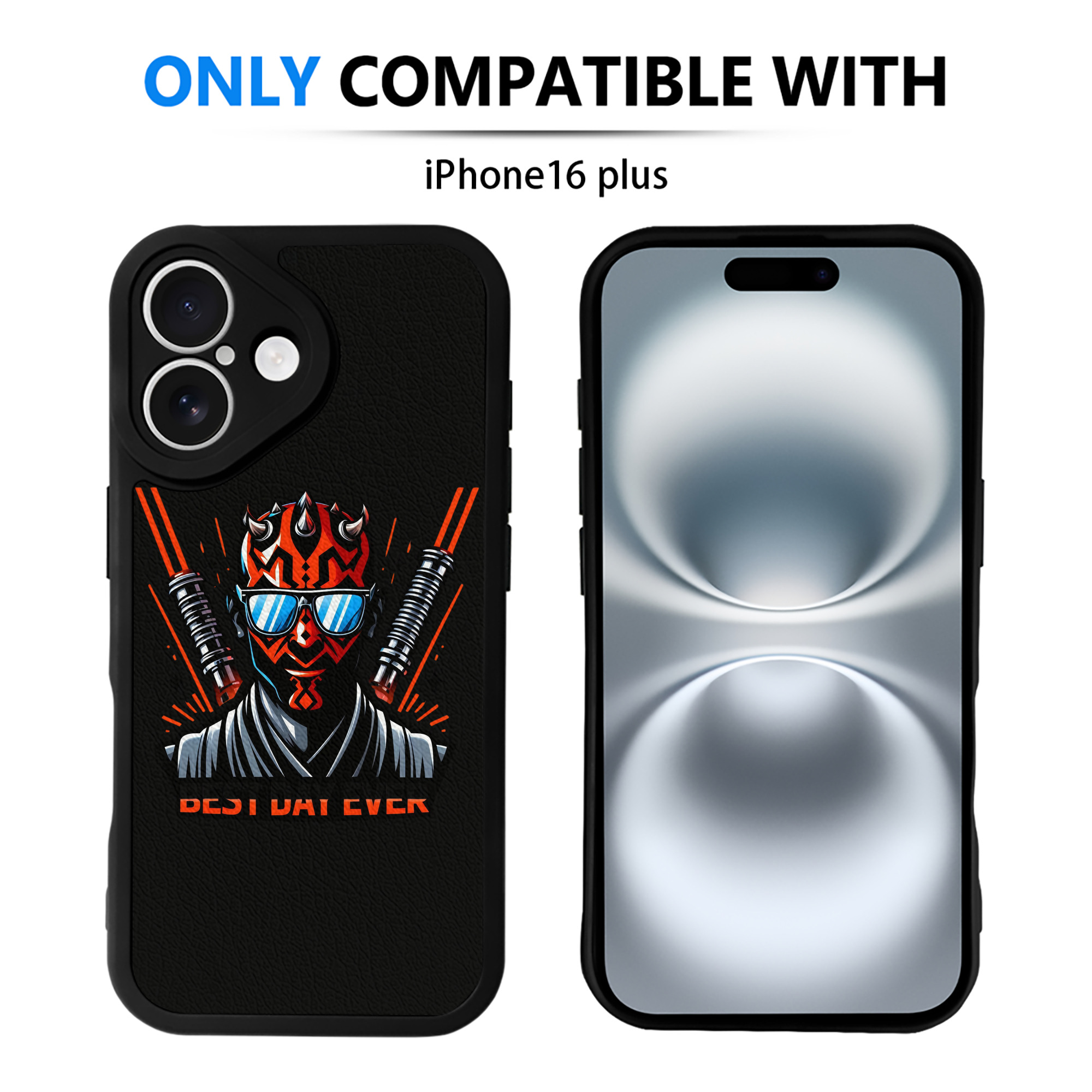 （画像用） スター・ウォーズ Star Wars 【iPhone 16シリーズ対応】シリコンスマホケース（レザー調） 材質：シリコン